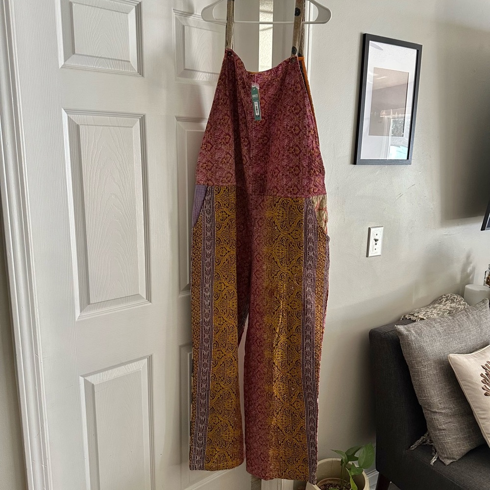 EARTHBOUND Red and Yellow Patterned Jumpsuit
